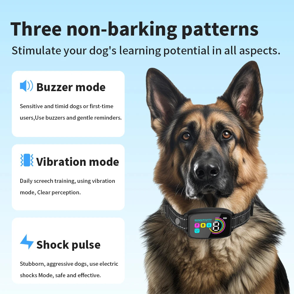 Rechargeable Smart Anti-Bark Dog Collar QUALIZON LLC