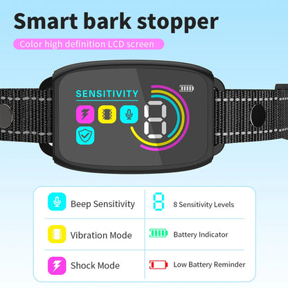 Rechargeable Smart Anti-Bark Dog Collar QUALIZON LLC