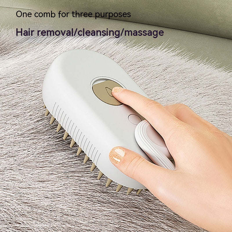 3-in-1 Electric Steam Pet Grooming Brush QUALIZON LLC
