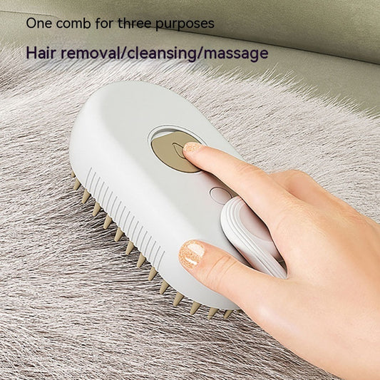 3-in-1 Electric Steam Pet Grooming Brush QUALIZON LLC