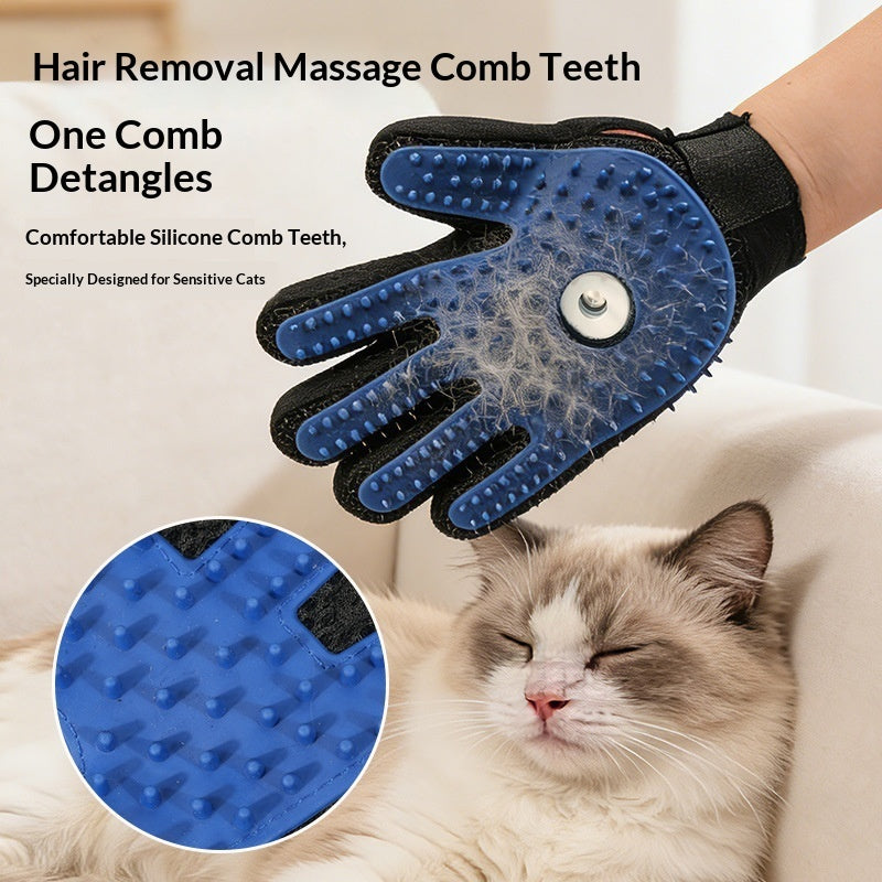 Pet Hair Removal Brush – Grooming Tool for Long-Haired Cats QUALIZON LLC