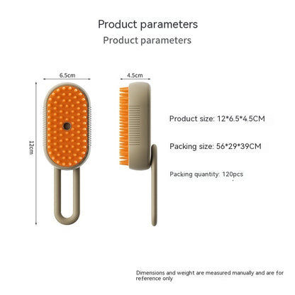 3-in-1 Electric Steam Pet Grooming Brush QUALIZON LLC
