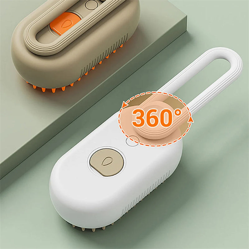 3-in-1 Electric Steam Pet Grooming Brush QUALIZON LLC