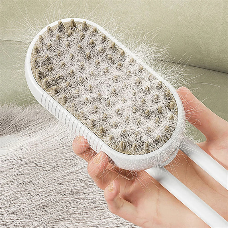 3-in-1 Electric Steam Pet Grooming Brush QUALIZON LLC